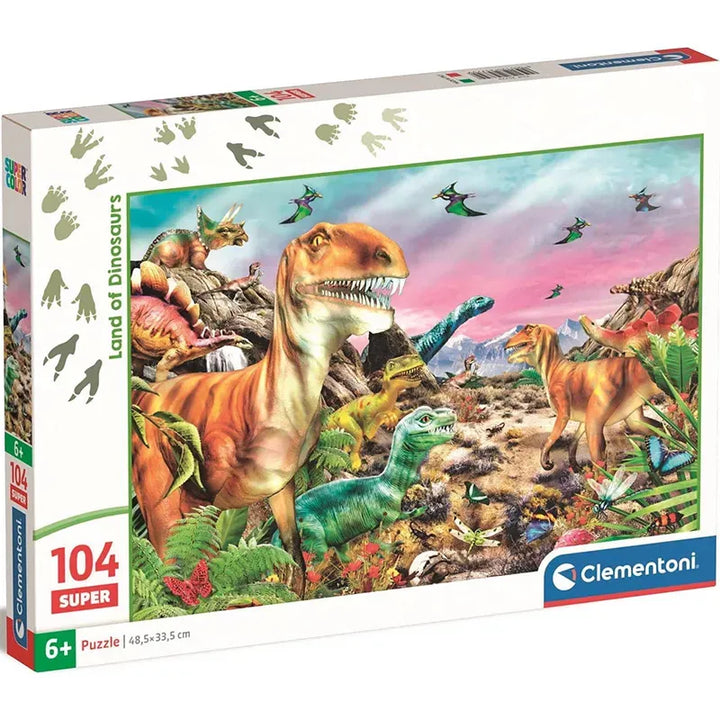 Rompecabezas 104 Piezas Tierra De Dinosaurios Clementoni