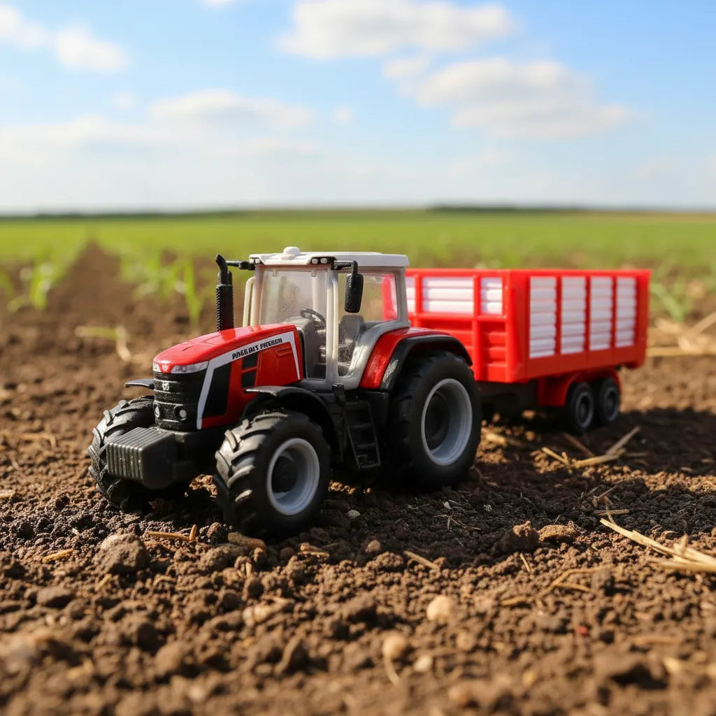 Tractor a escala Massey Ferguson Rojo