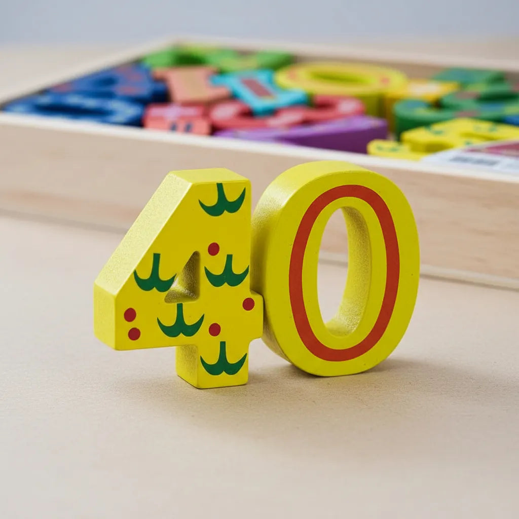 Numeros En Madera Pintados Diseño