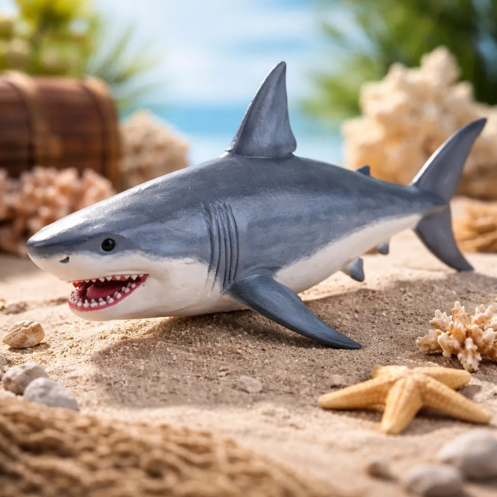 Figura Coleccionable Tiburón Blanco Para Niños