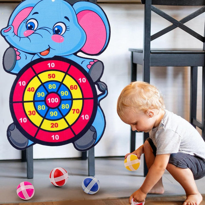Juego Divertido Elefante Dardos Velcro Para Niños