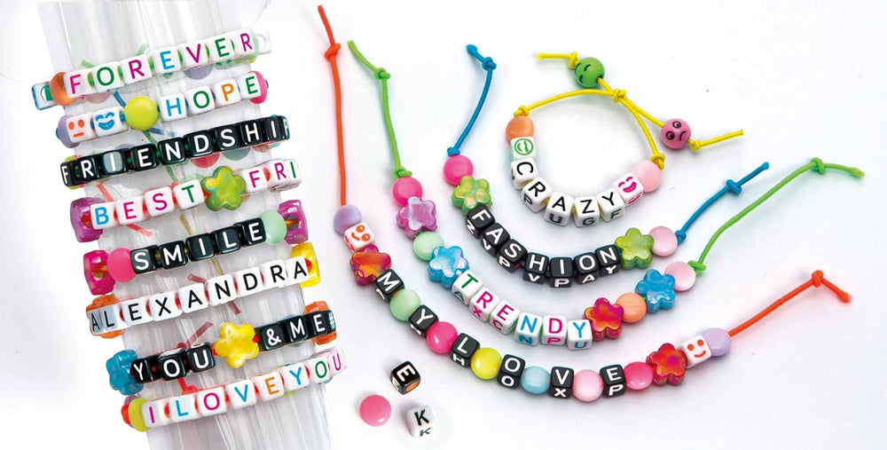 Set Crea Pulseras Mensajes Personalizados Niñas