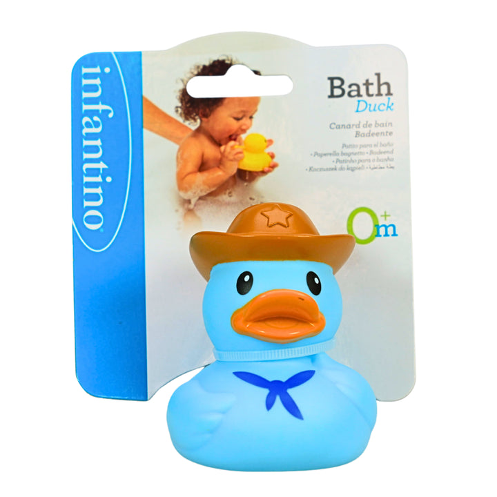 Juguete Patito De Baño Infantino Vaquero Para Bebés Niños