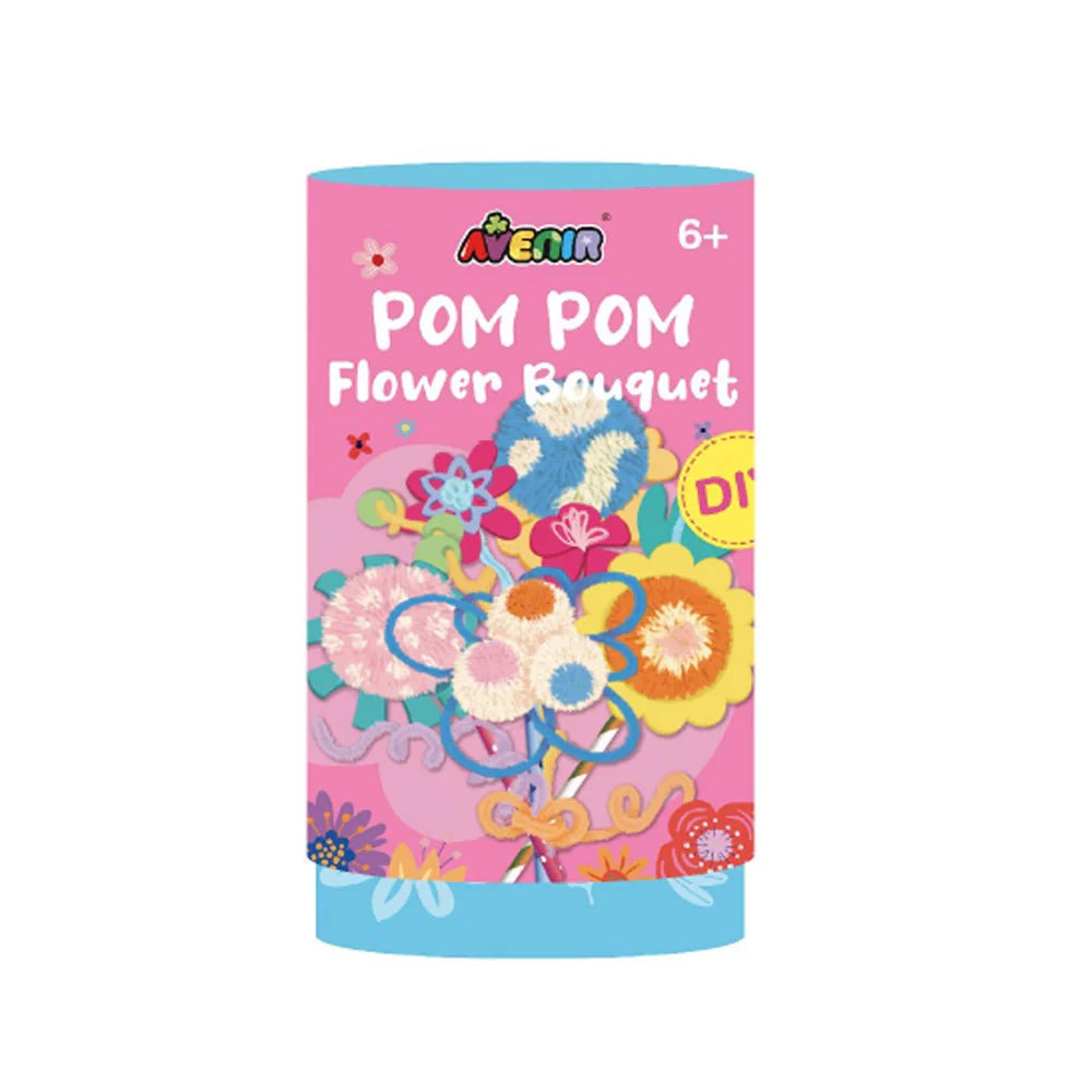 Jueg Manualidad Pompones Flores Para Niños