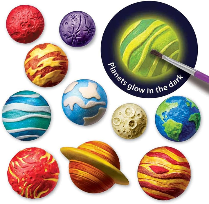 Juego Kit Solar System Moldea Y Pinta Brilla En Oscuridad