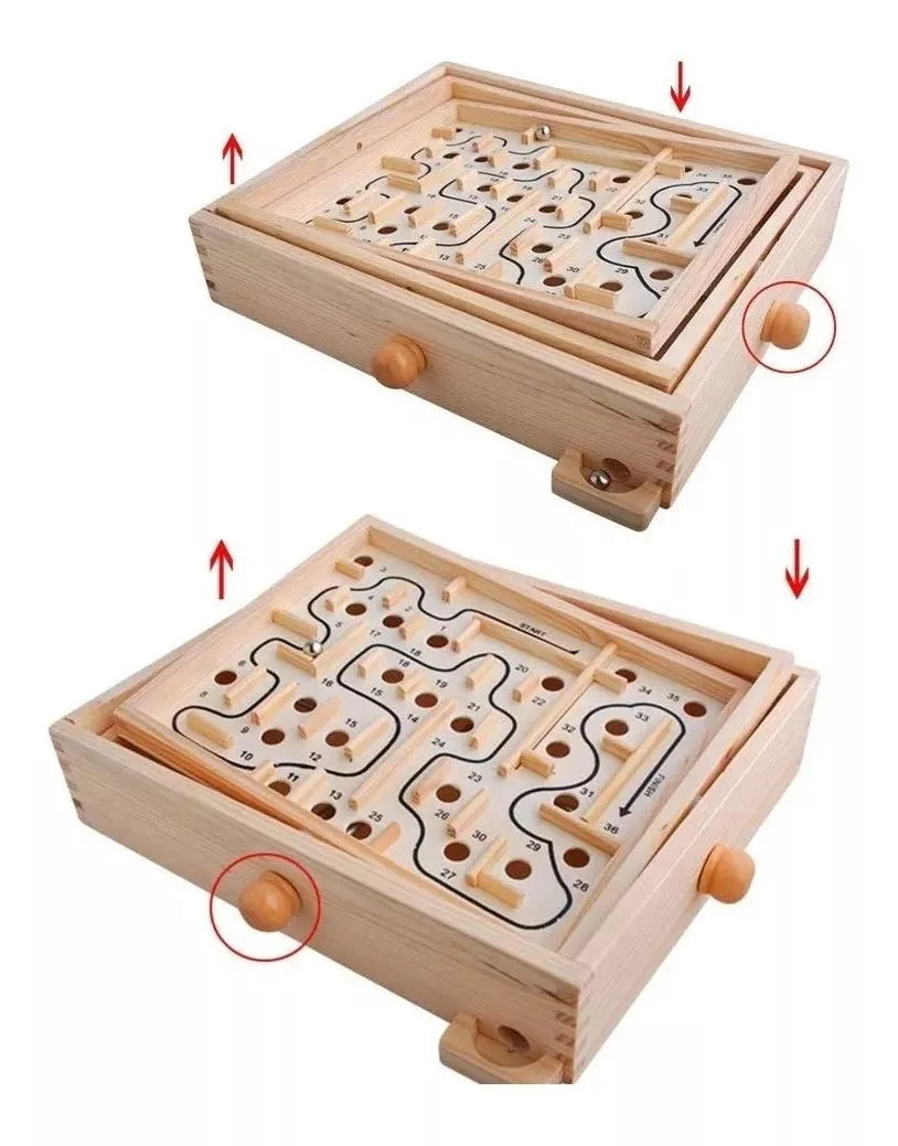 Juego Didáctico De Laberinto De Madera  Niños