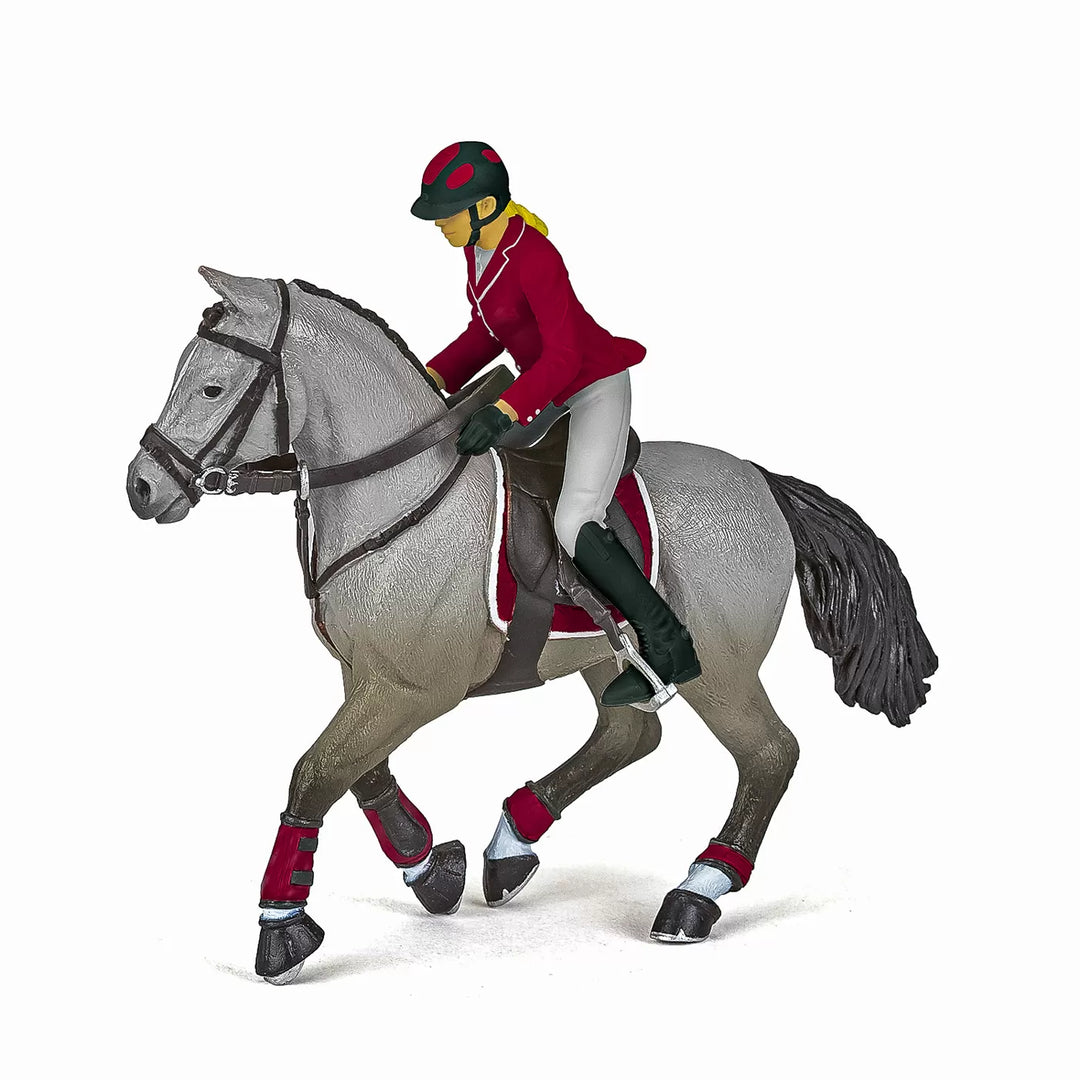 Juego figura de competencia jinete y caballo para niños