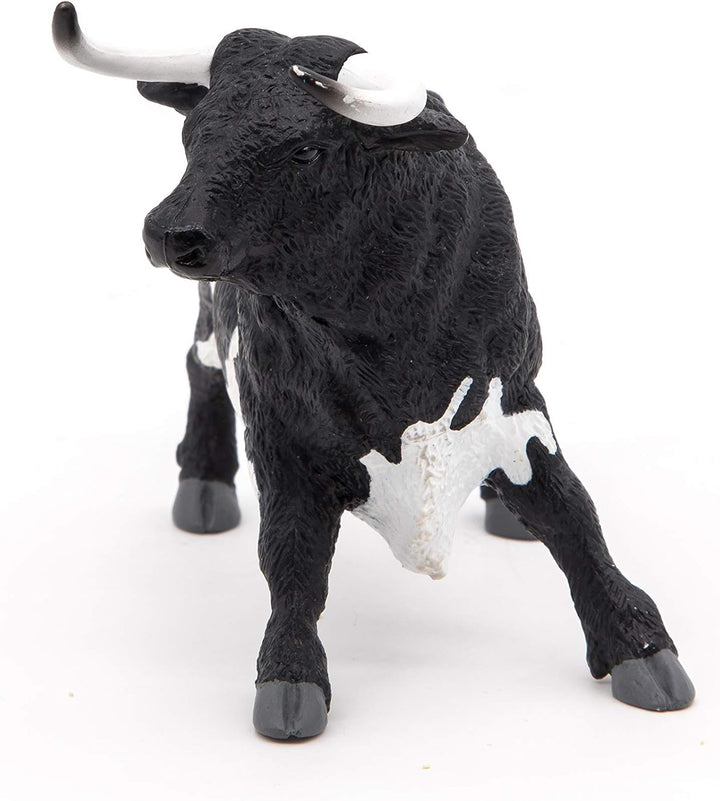 Figura Coleccionable Toro Español Negro Y Blanco Para Niños