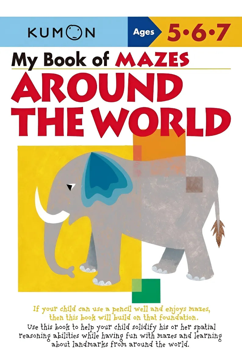 Libro Kumon My Book of Mazes Around the World para niños