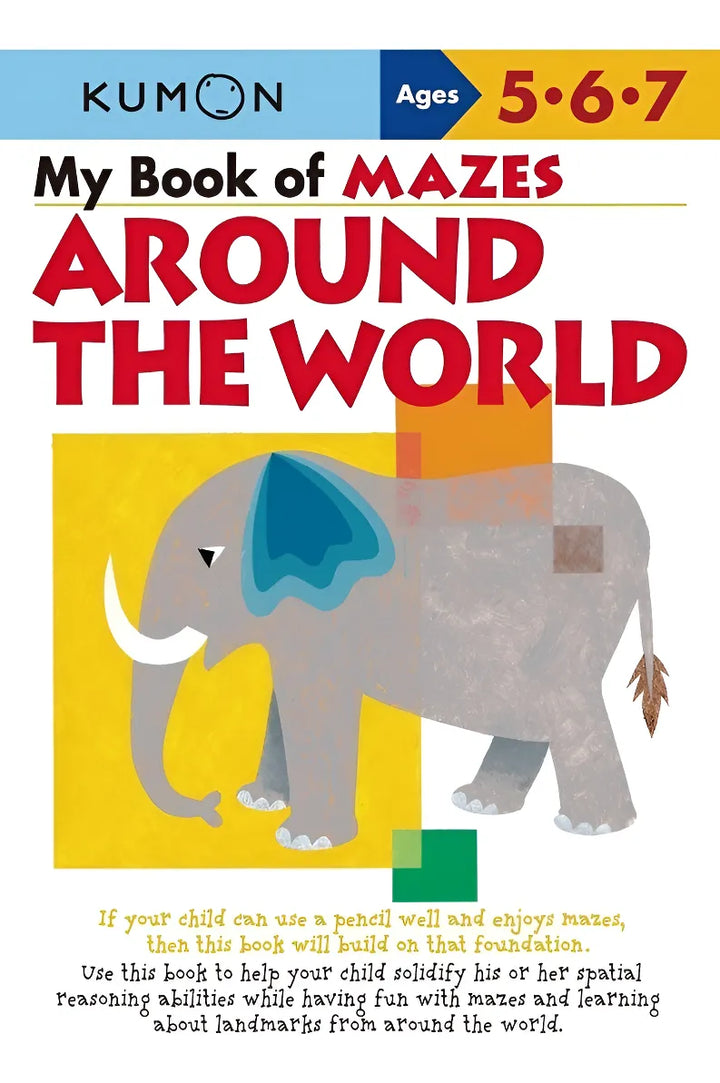 Libro Kumon My Book of Mazes Around the World para niños