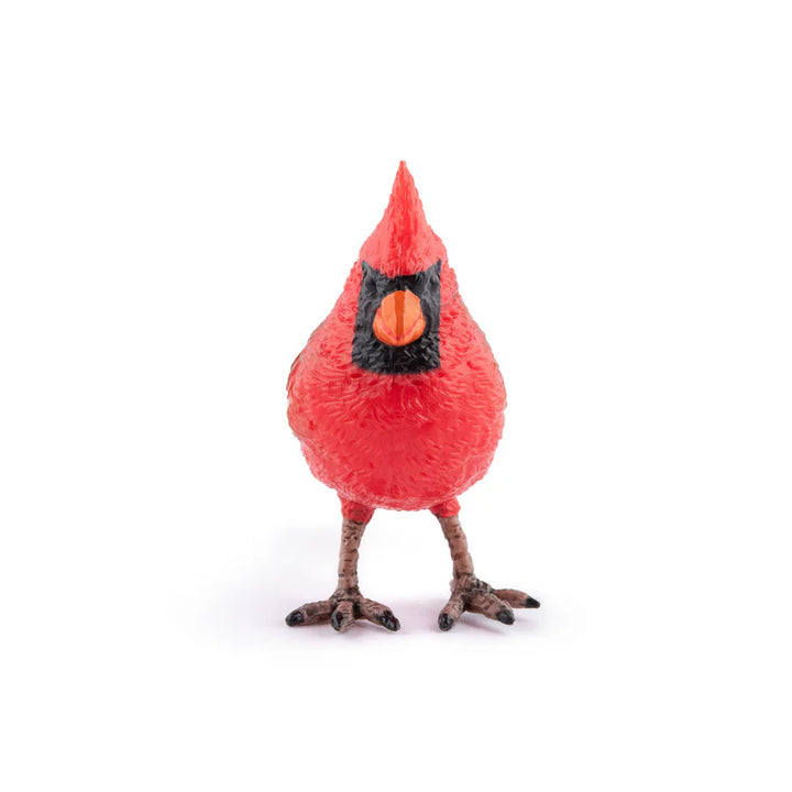 Figura Pájaro Cardenal Rojo Pintada A Mano Papo