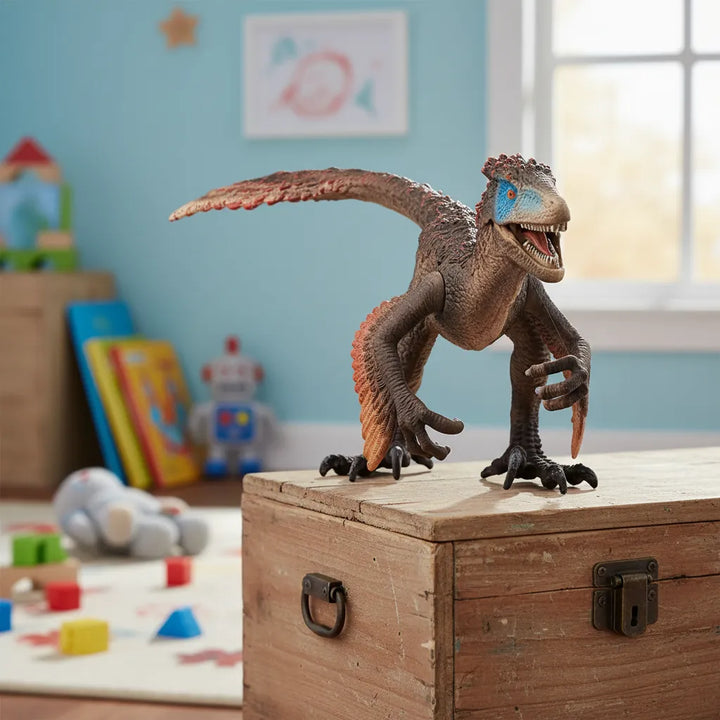 Figura Dinosaurios Utahraptor Pintado A Mano