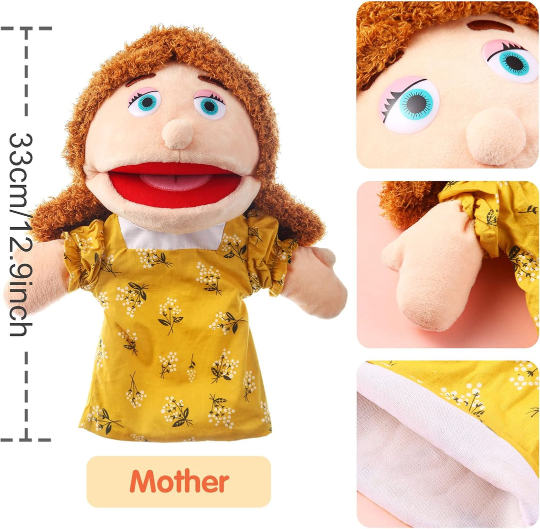 Juguete Títere Marioneta Mamá Vestido Flores Para Niños