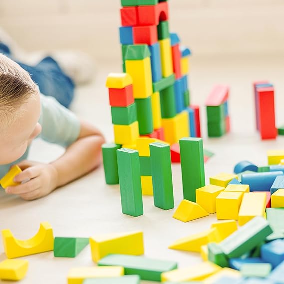 Bloques Logicos De Madera Motricidad Fina 200 Piezas Niños