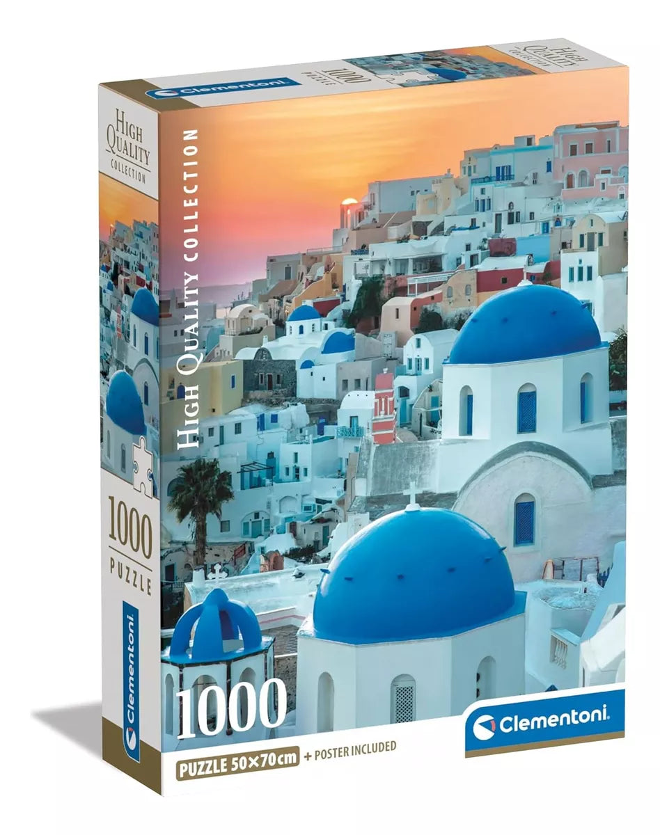 Rompecabezas Adultos 1000 Piezas Santorini Clementoni