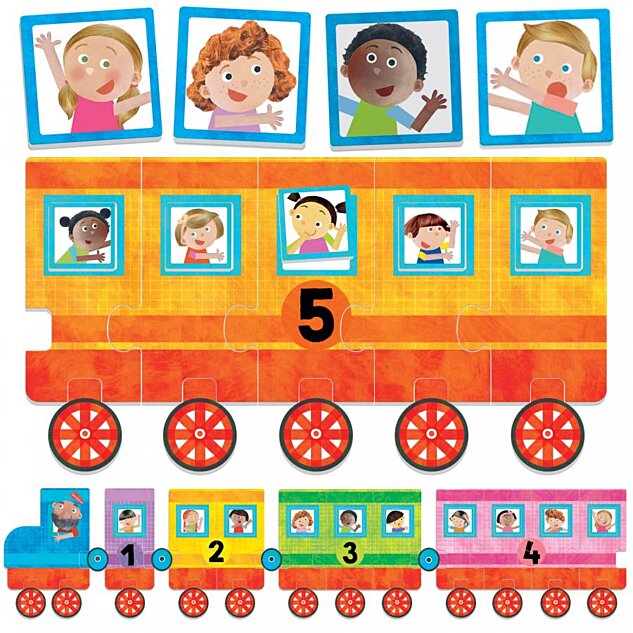 Rompecabezas Tren Para Aprender 123 Para Niños