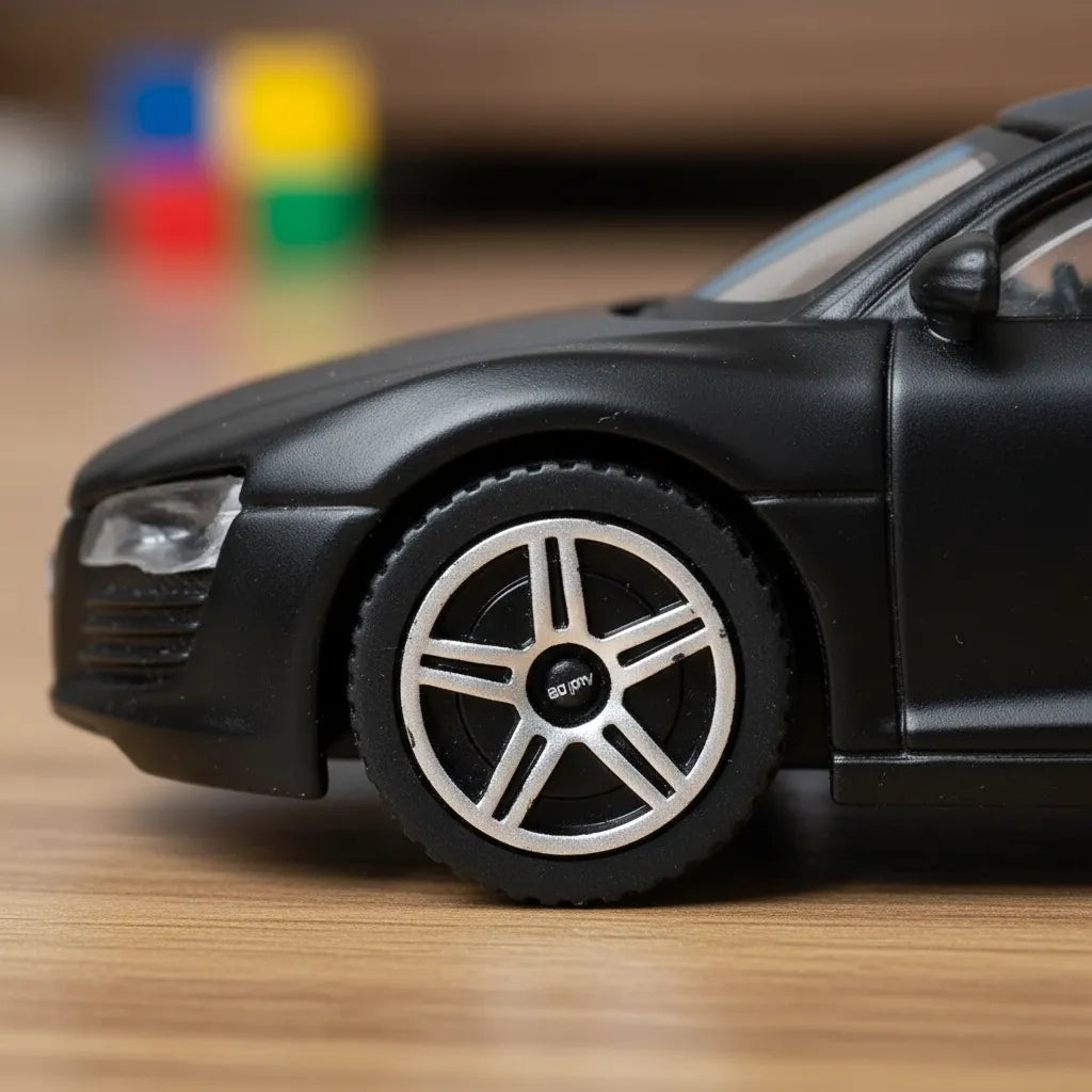 Carro Coleccionable A Escala 1/43  Audi R8 Negro Para Niños