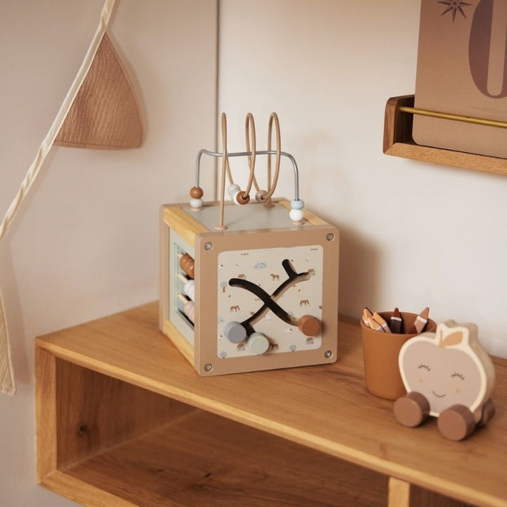 Cubo Didáctico De Actividades De Madera Para Niños