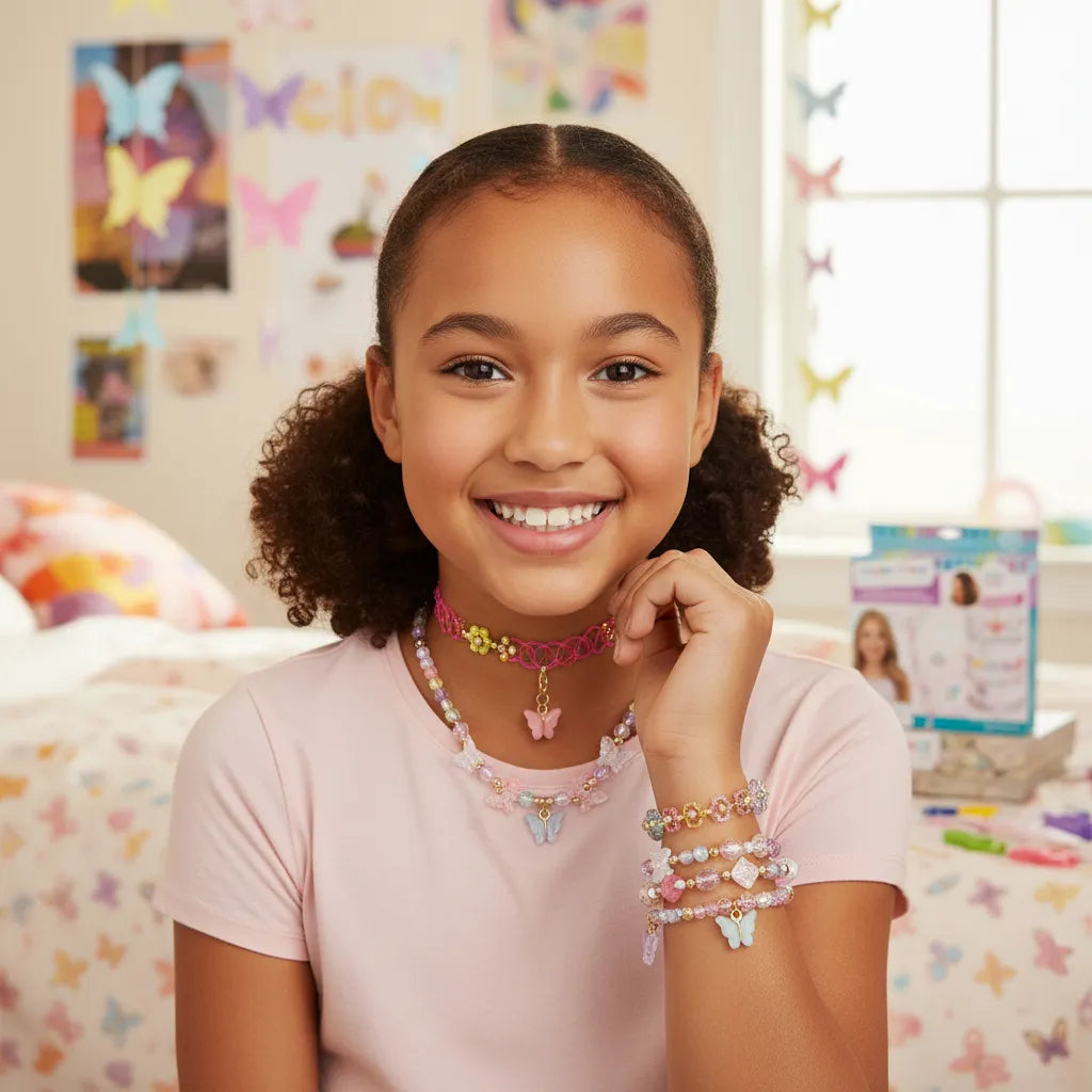 Set De Creación De Pulseras Mariposa Mágicas Para Niñas