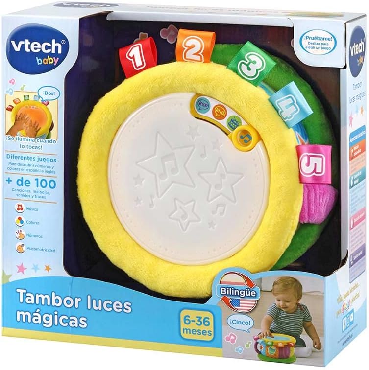 Juguete Tambor Bilingüe Luces Para Bebés