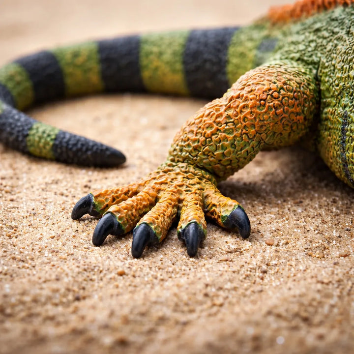 Figura Coleccionable Iguana Pintada A Mano Papo