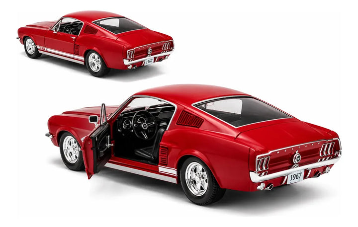 Carro Coleccionable Escala 1:24 Se 1967 Ford Mustang Gt Rojo