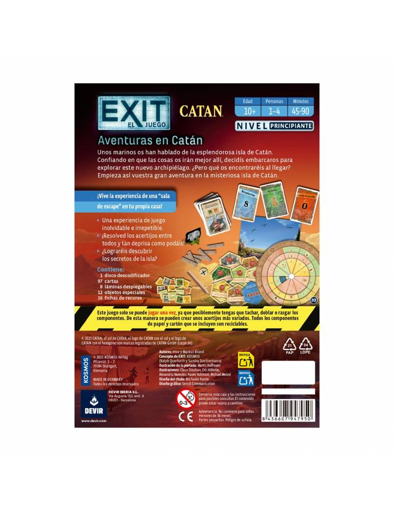 Juego De Mesa Estrategia Exit Catan Para Niños