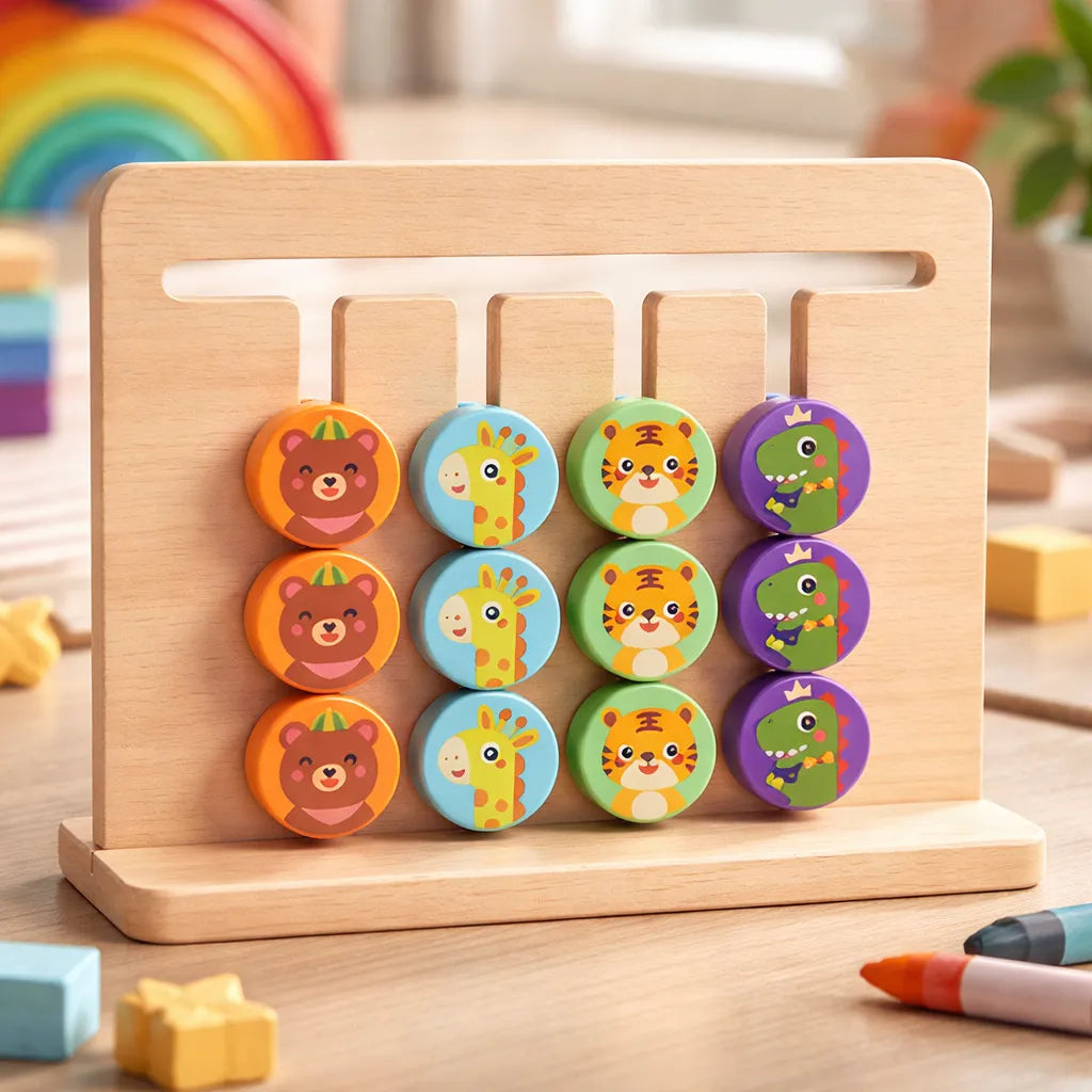 Juego Didáctico Laberinto En Madera Animales Para Niños