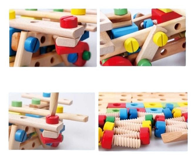 Juego Armatado De Tuercas En Madera Para Niños