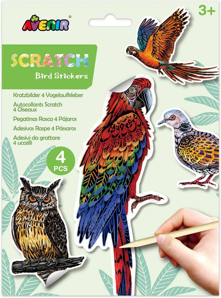 Juego Stickers Aves Rascar Para Niños