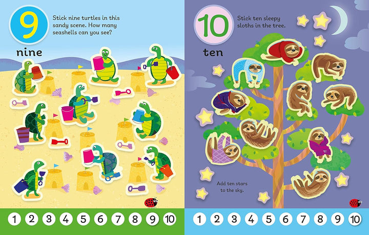 Libro Infantil De Sticker 123 Para Niños niñas