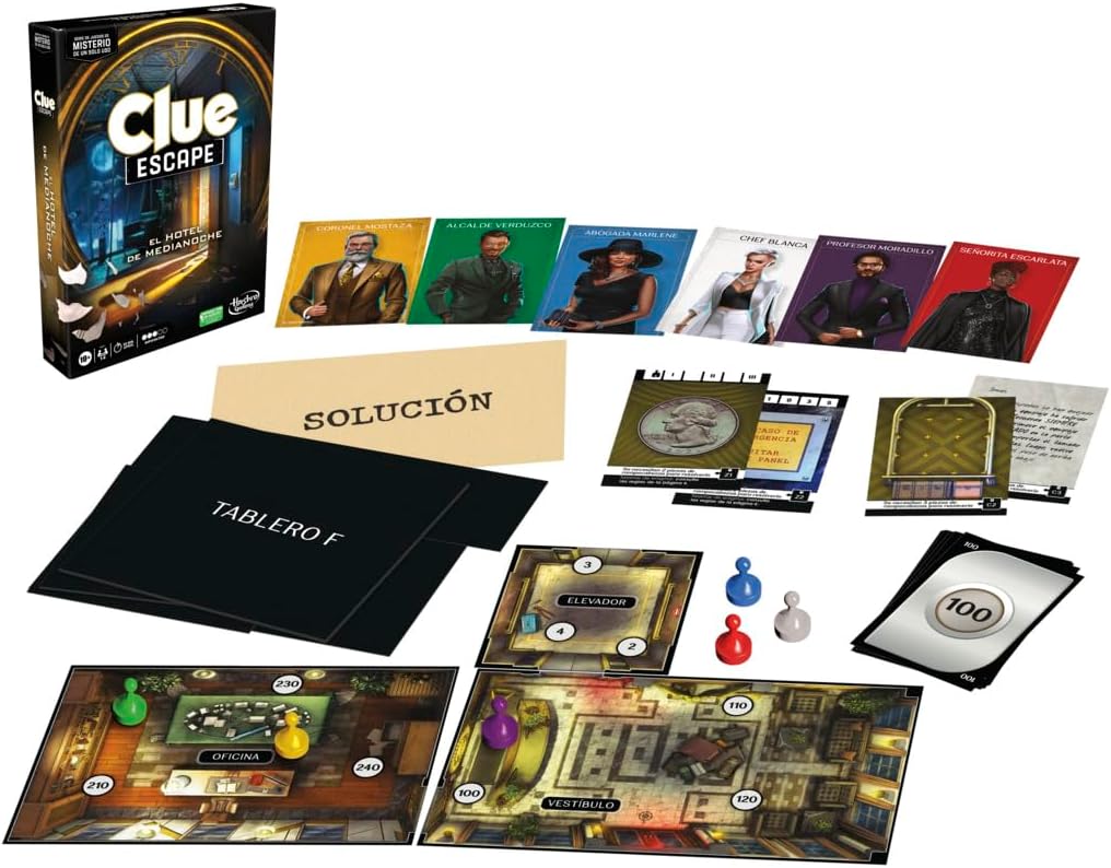 Juego De Mesa Clue Escape El Hotel De Medianoche  adultos