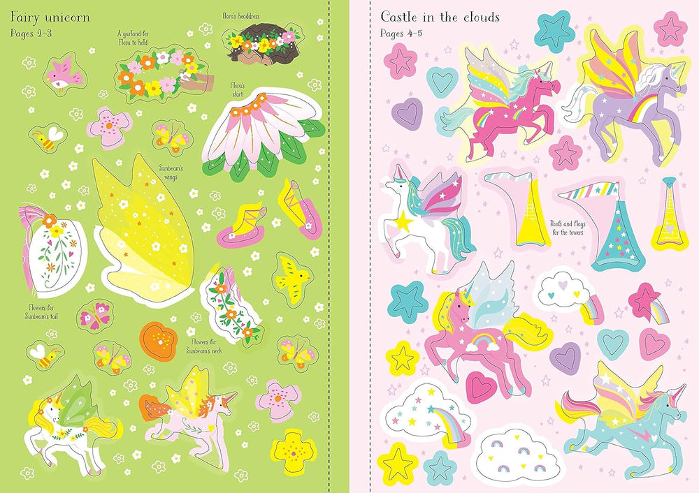 Libro Didáctico Diseño De Unicornios Stickers Niñas