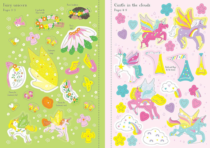 Libro Didáctico Diseño De Unicornios Stickers Niñas