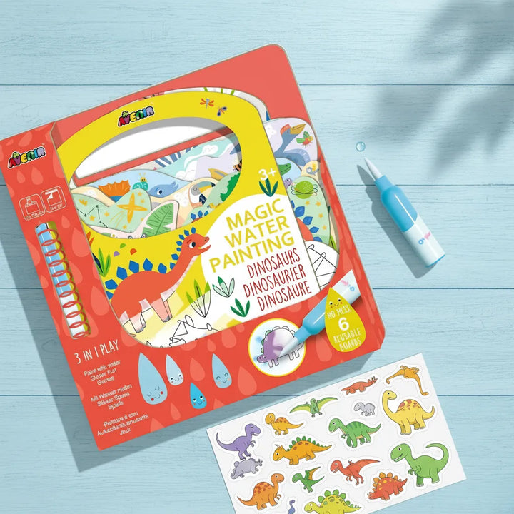 Libro Magico Para Pintar Con Agua Dinosaurios