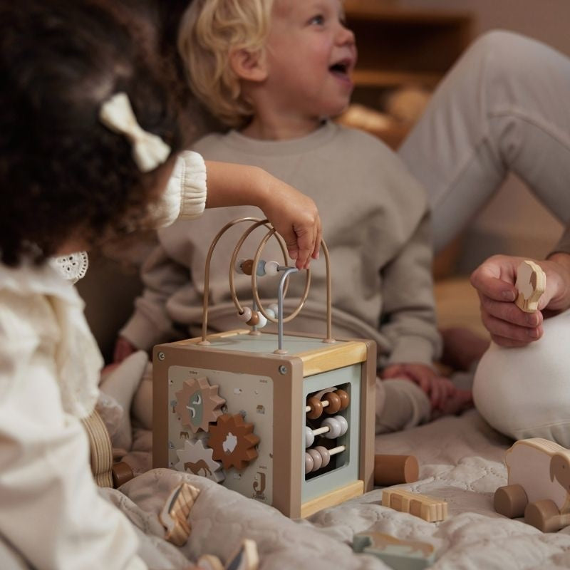 Cubo Didáctico De Actividades De Madera Para Niños