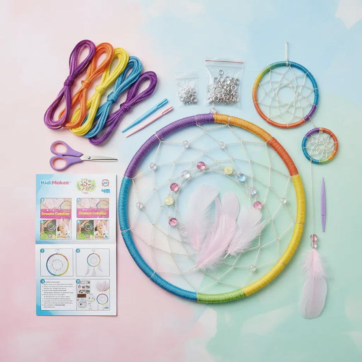Kit Didáctico Crear  Atrapasueños Colorido Para Niños