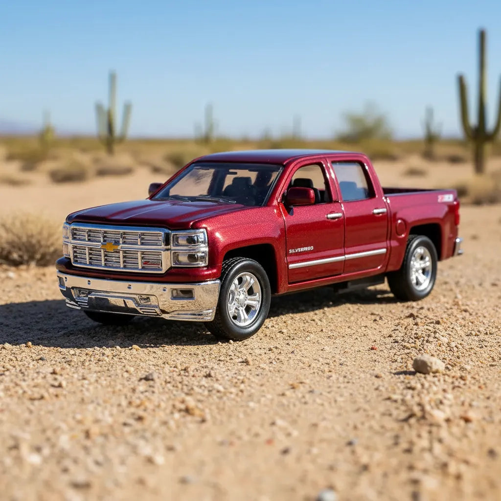 Carros Coleccionable 1:36 Chevrolet Silverado 1500 Rojo