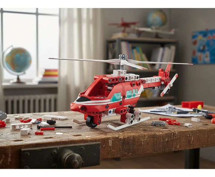 Juego Construcción Helicópteros de Rescate Niños