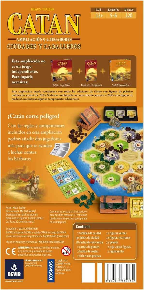 Juego Catan Ampliación Ciudades Y Caballero