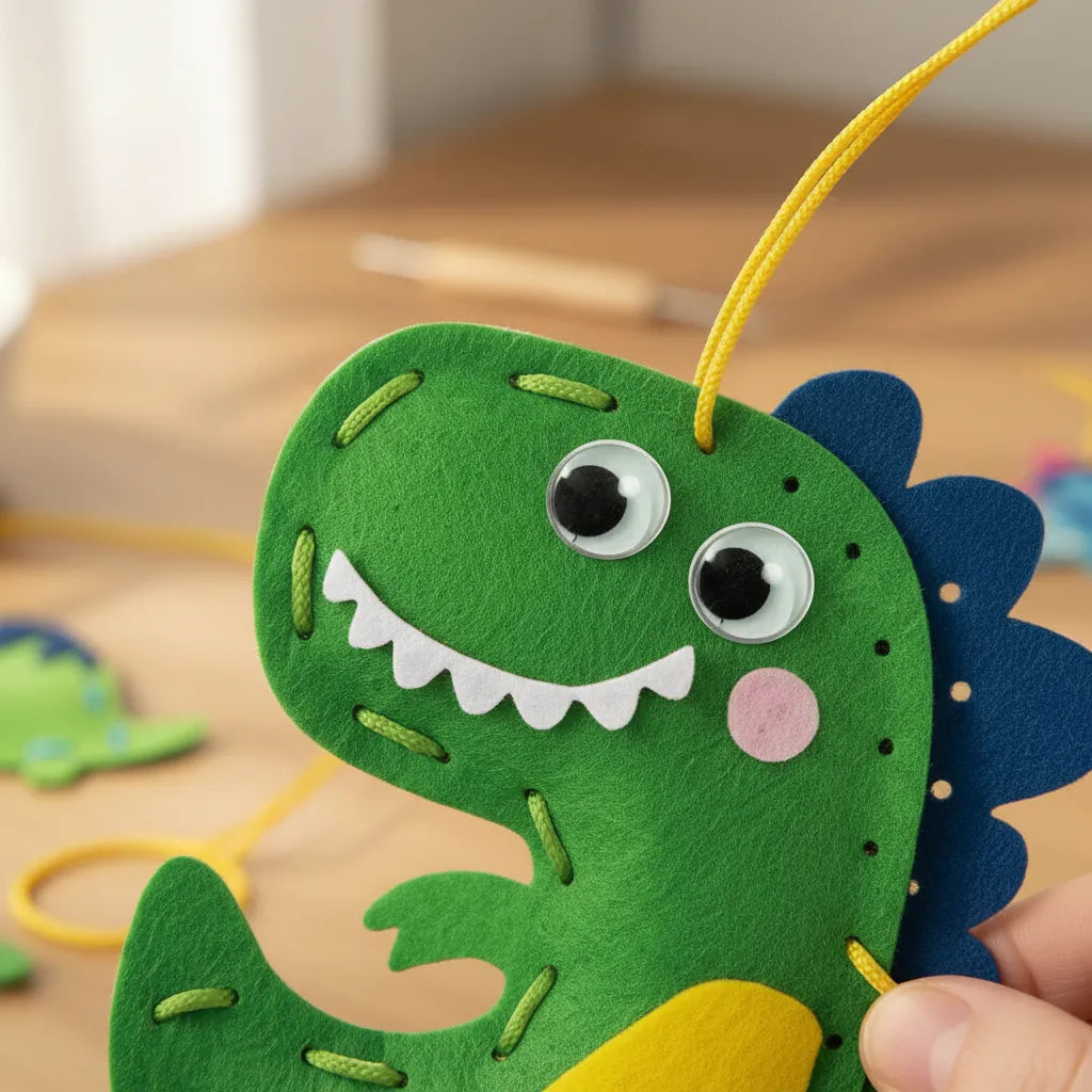 Set De Arte Y Manualidades Dinosaurios Tejidos Lv1