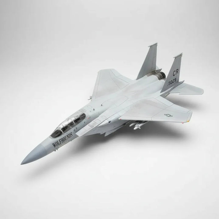 Avión Coleccionable A Escala F-15 Eagle Gris Para Niños