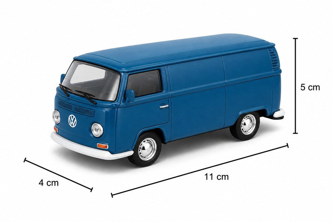 Carro A Escala 1:36 Volkswagen Type 2 Panel Van 1971 Azul