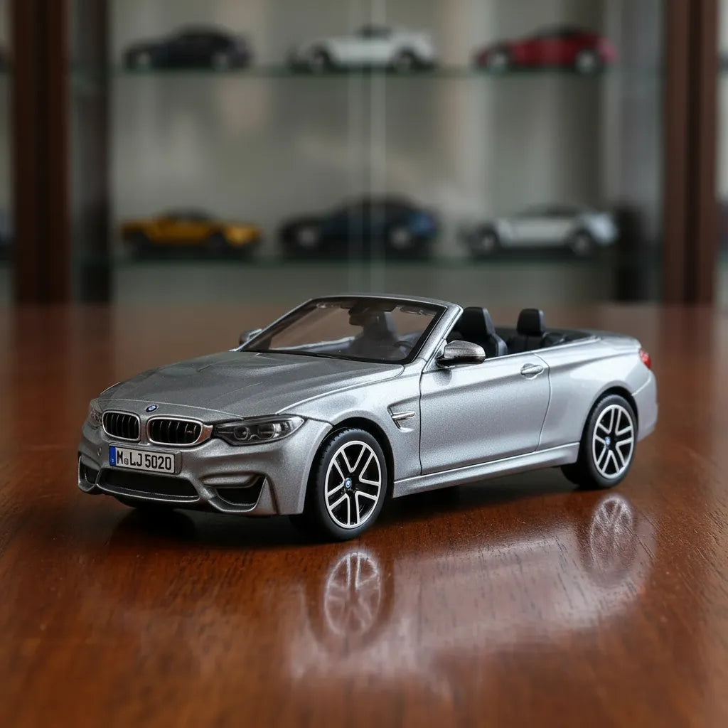 Carro Coleccionable A Escala Bburago BMW M4 Cabrio Gris