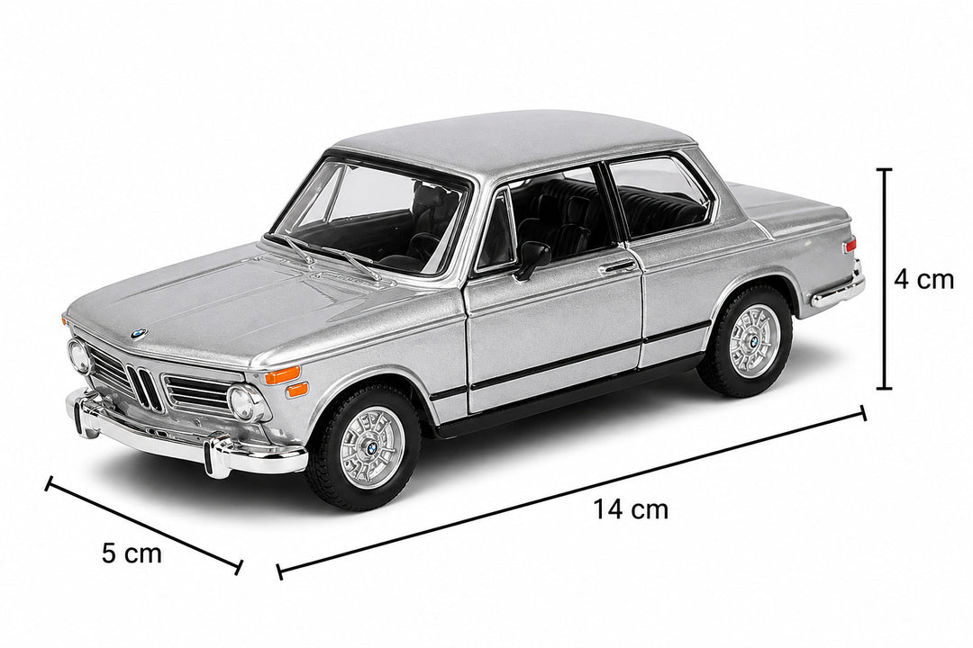 Carro Coleccionable A Escala 1:32 Bmw 2002 Tii 1972 Plateado
