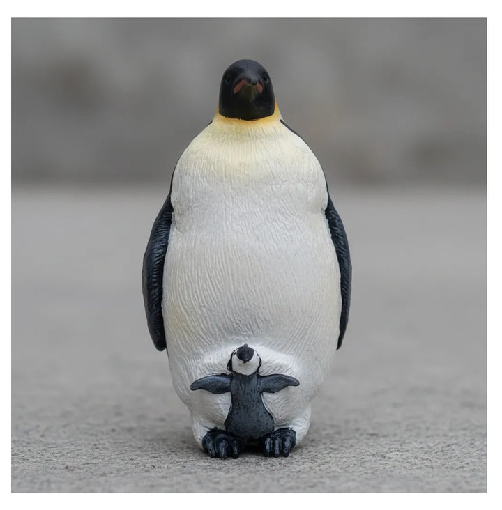 Figura Pingüino Emperador Pintada A Mano papo
