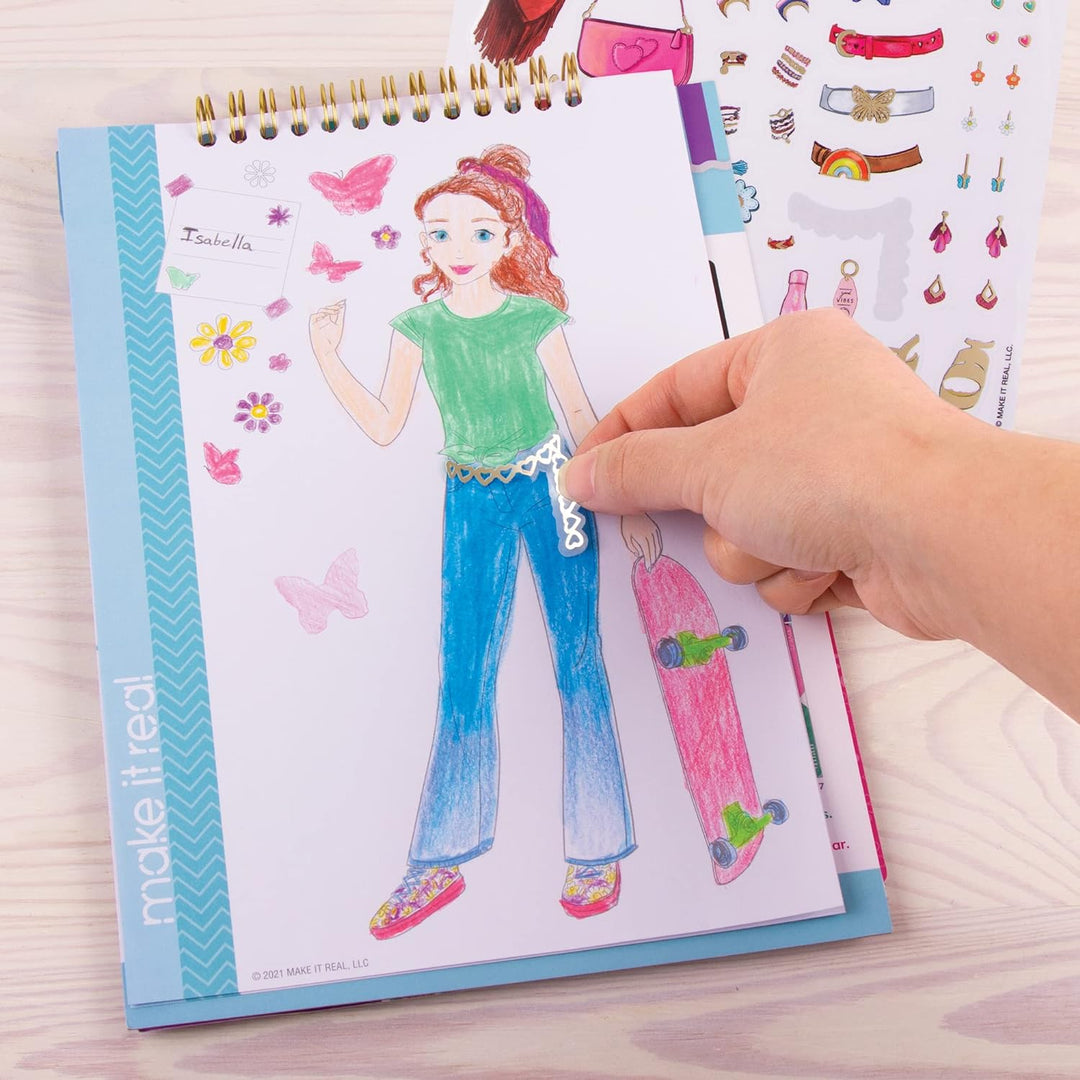 Juego Diseño De Moda Estilos Con Stickers Y Plantillas