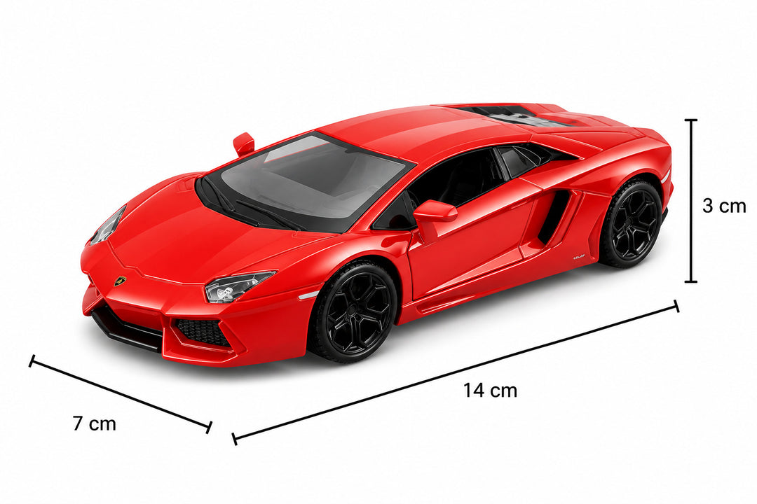 Carro Coleccionable 1/32 Lamborghini Aventador Coupe Naranja