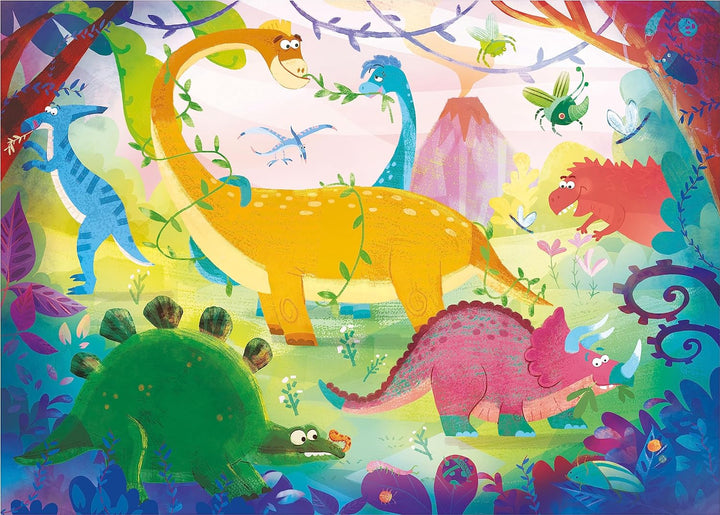 Rompecabezas 40 Piezas 2 En 1 Dinosaurios Niños