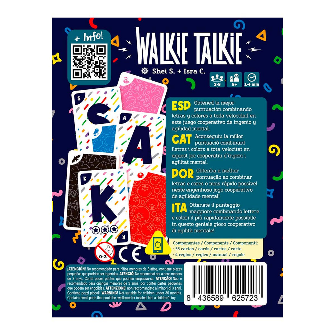 Juego De Cartas Walkie Talkie Para Agilidad Mental Adultos